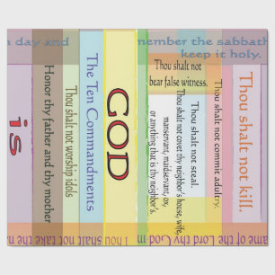 Ten Commandments Wrapping Paper