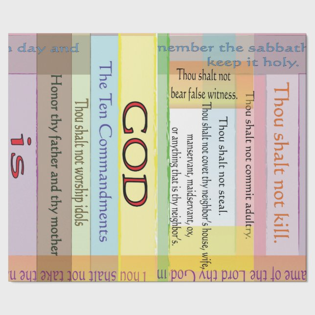 Ten Commandments Wrapping Paper (Seam)