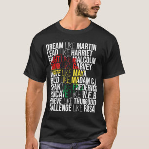 Ten Inspiring Leaders Black History Month African T-Shirt