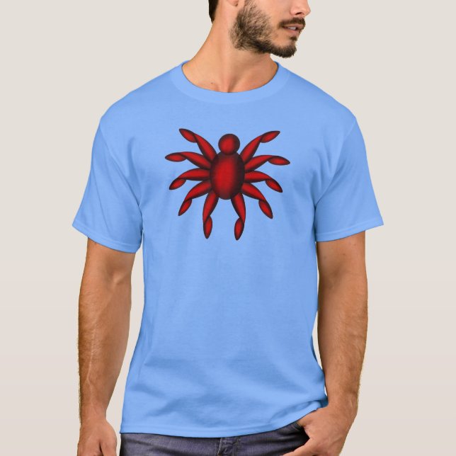 Ten legged dark red bug T-Shirt (Front)
