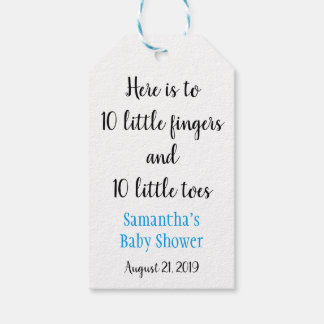 Ten Little Fingers Ten Little Toes Baby Shower Gift Tags