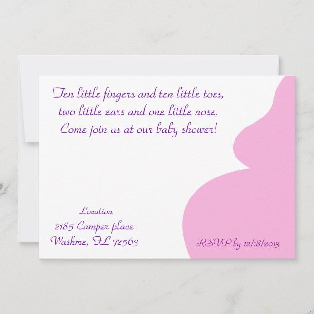 Ten little fingers ten little toes invitation (Front)