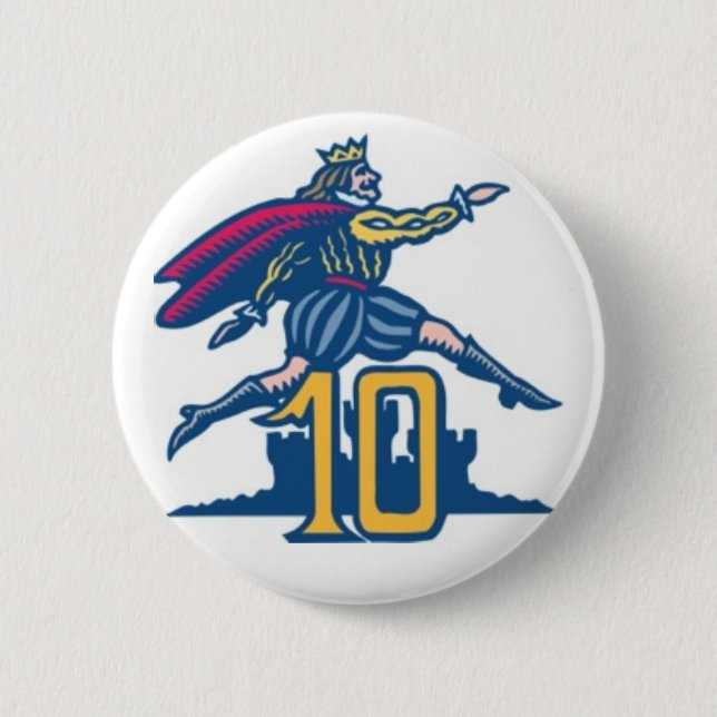 Ten Lords a-Leaping 2 Inch Round Button (Front)
