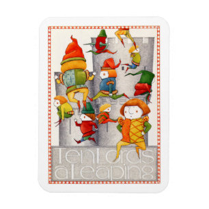 Ten Lords a Leaping 3"x4" Flexible Magnet