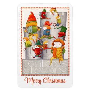 TEN LORDS A LEAPING 4x6 Flexible Magnet 