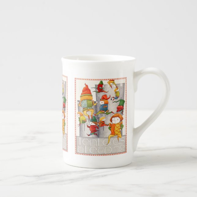TEN LORDS A LEAPING Bone China Mug  (Right)