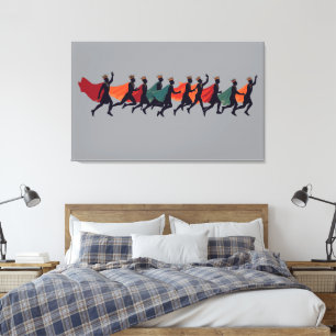 Ten Lords A Leaping Cut-Out Stencil-Style 2 Canvas Print