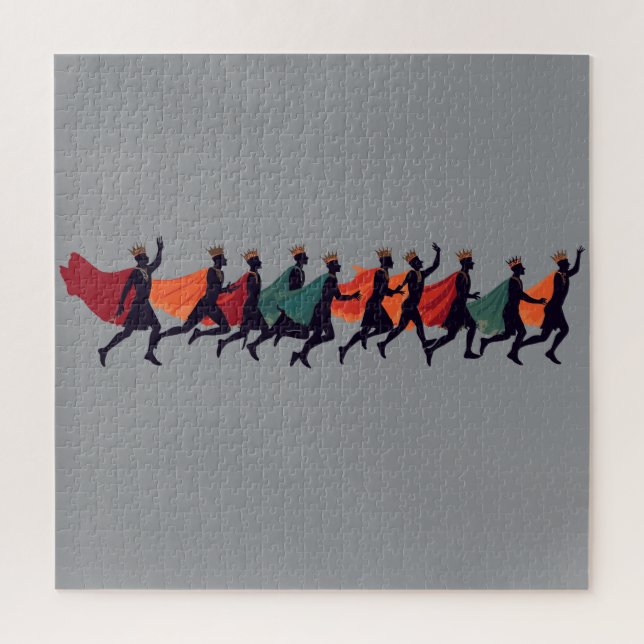 Ten Lords A Leaping Cut-Out Stencil-Style 2 Jigsaw Puzzle (Vertical)