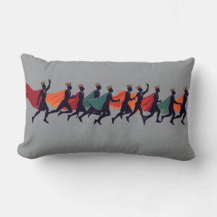 Ten Lords A Leaping Cut-Out Stencil-Style 2 Lumbar Pillow