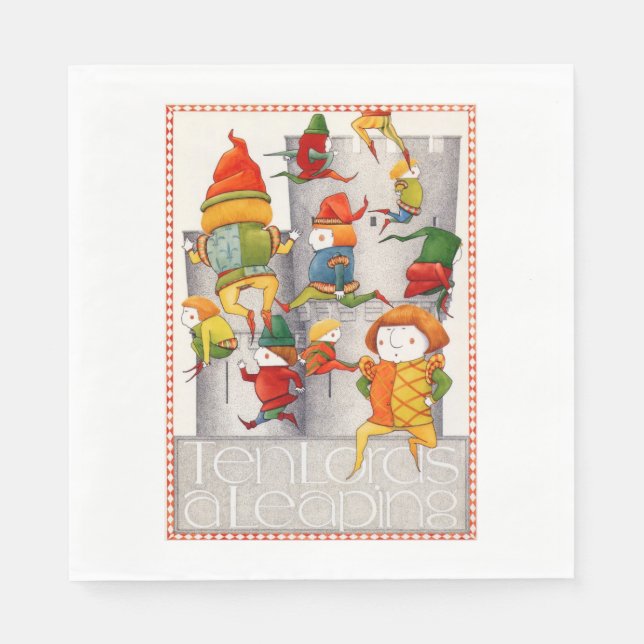 TEN LORDS A LEAPING Standard Lunch Paper Napkins (Front)