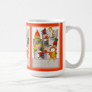 TEN LORDS A LEAPING Tall White Mug - Red