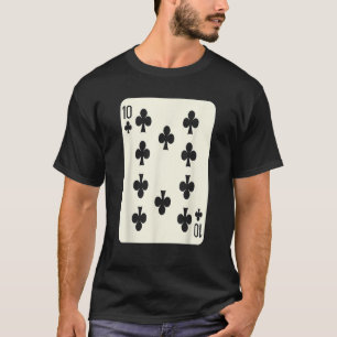 Ten of Clubs Playing Card Couples Halloween Costum T-Shirt