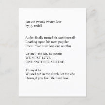 ten one twenty twenty four Postcard