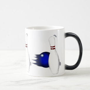 Ten or Five Pin Bowling Pin and Ball Sport Design Magic Mug