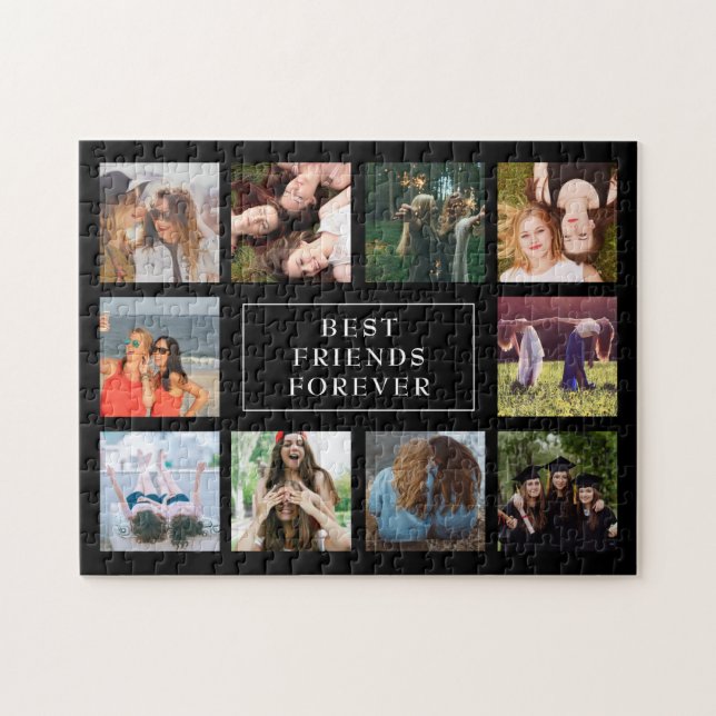 Ten Photo Collage Best Friends Forever Jigsaw Puzzle (Horizontal)