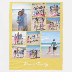 Ten Photo Template Personalized By You Fleece Blanket