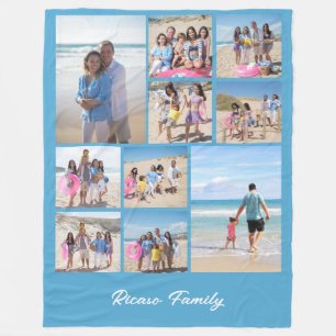 Ten Photo Template Personalized By You Fleece Blanket