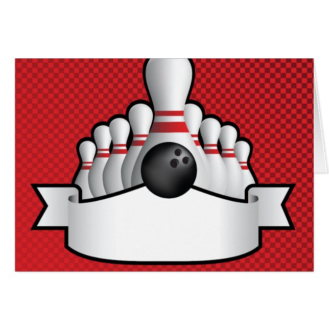 ten pin bolwing background design with scroll (Front Horizontal)