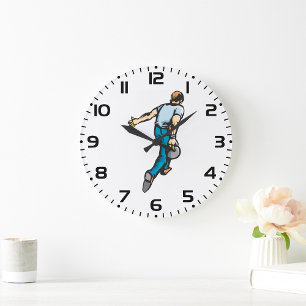 Ten Pin Bowler Large Clock