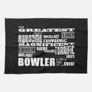 Ten Pin Bowling Bowlers Greatest Bowler World Ever Kitchen Towel