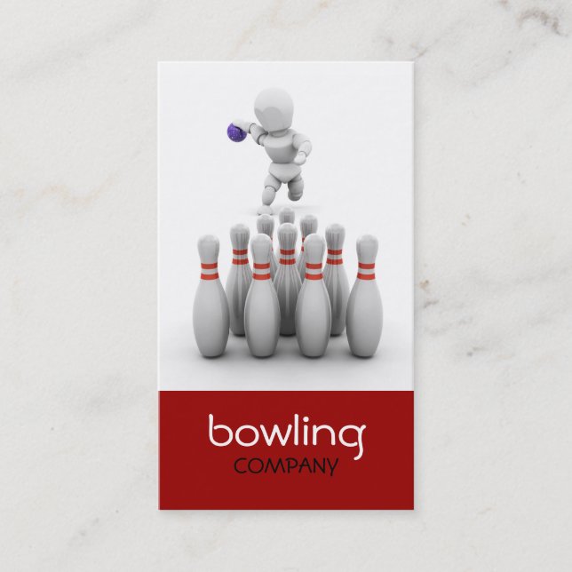 Ten Pin Bowling Business Card (Front)