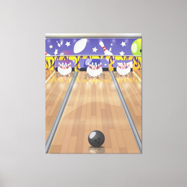 Ten-pin bowling canvas print (Front)