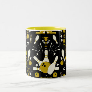 Ten Pin Bowling Home Decor Two-Tone Coffee Mug