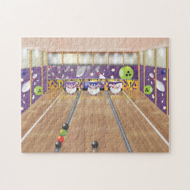 Ten-pin bowling jigsaw puzzle (Horizontal)