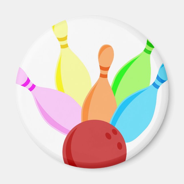 Ten Pin Bowling Magnet (Front)