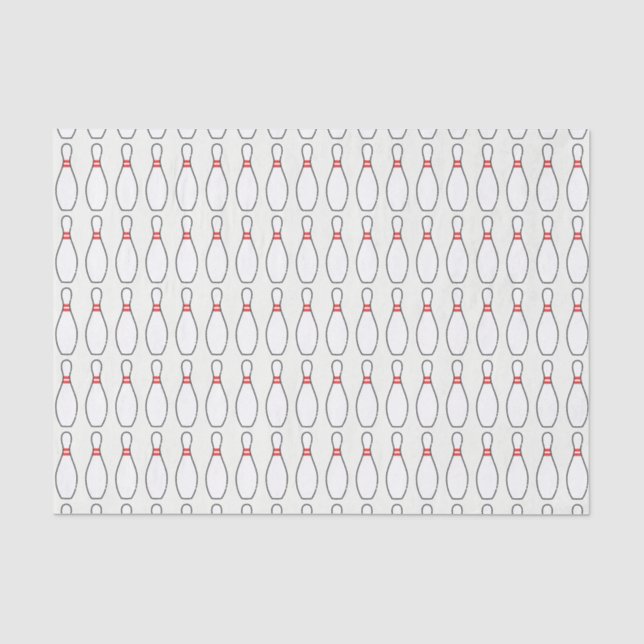 Ten Pin Bowling Pins Tissue Paper (Front)