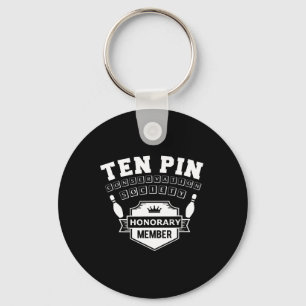Ten Pin Conservation Society Funny Men's Women's B Keychain
