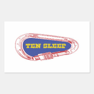 Ten Sleep Rock Climbing Carabiner Sticker