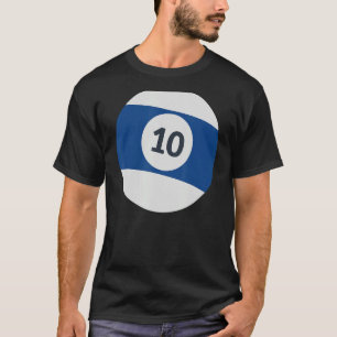 Ten, Team Number 10 Lucky Blue Ball Billiards Pool T-Shirt