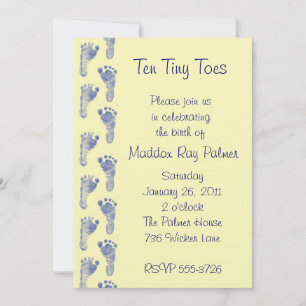 Ten Tiny Toes Invitation