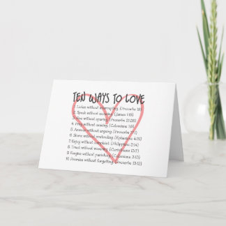 Ten Ways to Love Card