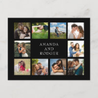 Ten Wedding Photo Collage Black