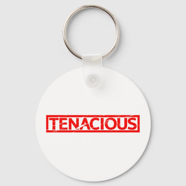 Tenacious Stamp Keychain (Front)