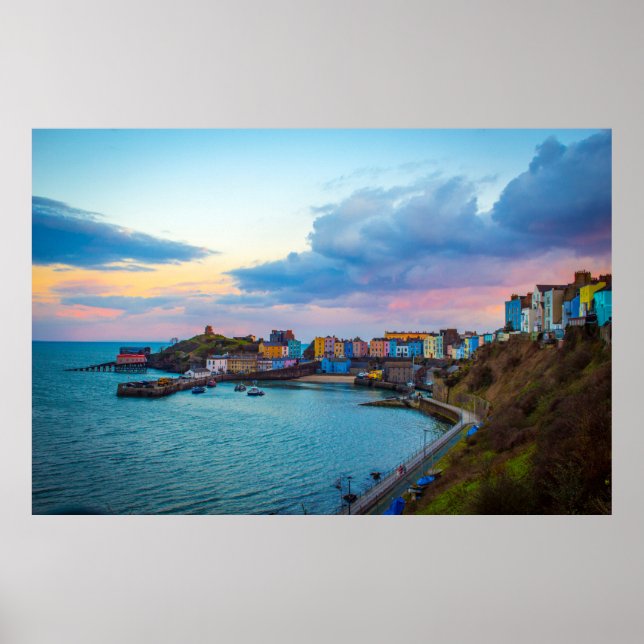Tenby Harbour, South West Wales, UK Poster (Front)