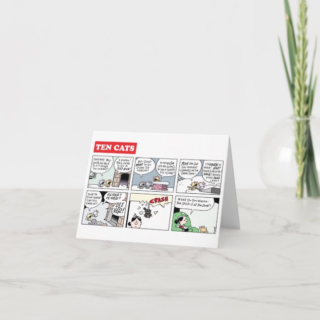 TenCats Christmas on Zazzle Holiday Card (Front)