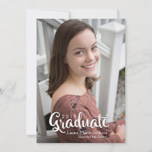 Tendance 2019 Script Graduation Photo Invitation