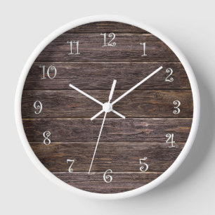 Tendance Bois Look Horloges murales contemporaines