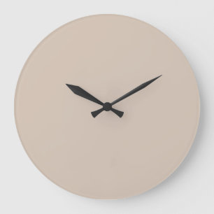 Tendance Couleur douce Taupe Grande horloge murale