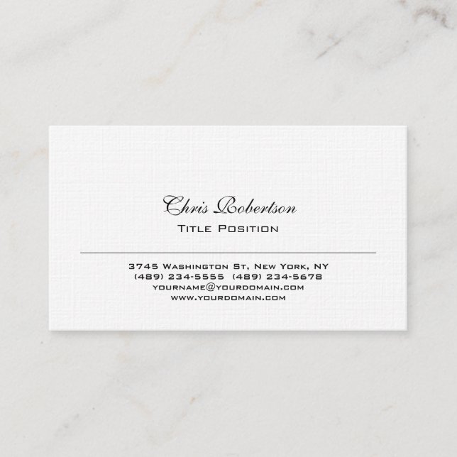 Tendance lin Carte de visite charmant (Devant)