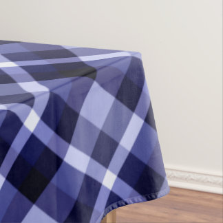 Tendance Marine Bleu Plaid Motif grande nappe
