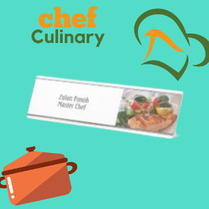 Tendance Master Chef Cuisinier Bureau Nom Plaque
