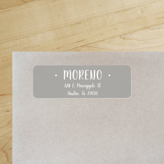 Tendance Mignon Élégant | Gris Clair | Adresse de  ("Everyday is abundantly beautiful." 
Sincerely Best Wishes from Lucky Design World)