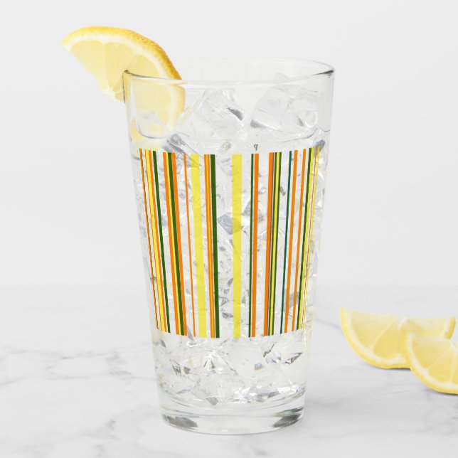 Tendance moderne Orange Jaune Blanc Trappe Verre (Devant glace)