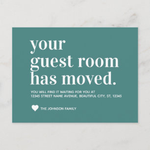Tendance Moss Green Guest Room Moving Faire-part