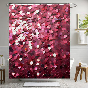 Tendance Parties scintillant rose rideau de douche