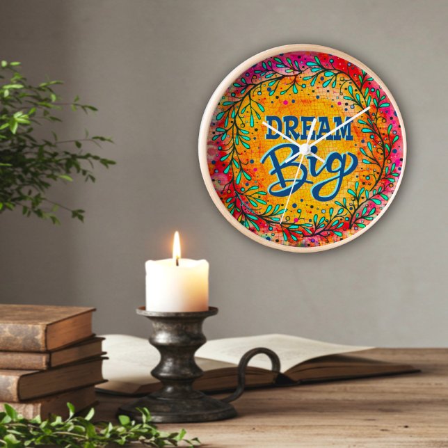 Tendance Rêve coloré Grosse horloge d'inspiritisme (Créateur téléchargé)